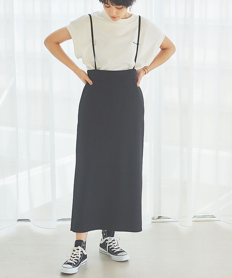 Rouge vif「【XSサイズ展開】【ロングセラー】サスペンダータイトスカート」|スカート|