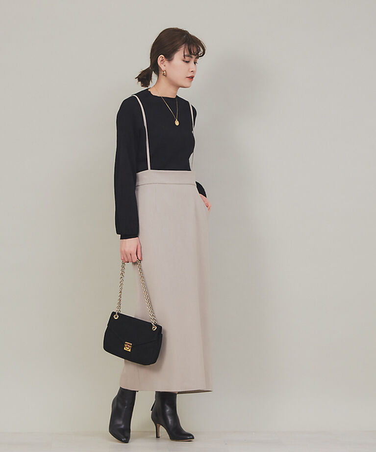 Rouge vif「【XSサイズ展開】【ロングセラー】サスペンダータイトスカート」|スカート|