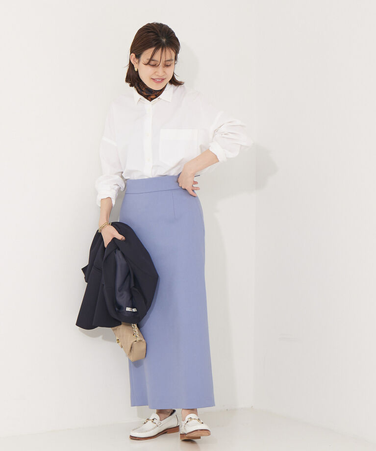 Rouge vif「【XSサイズ展開】【ロングセラー】サスペンダータイトスカート」|スカート|ブルー