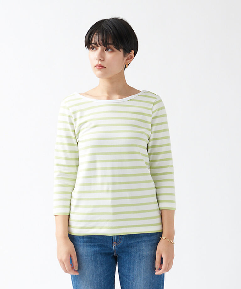 Rouge vif「バックVネック天竺ボーダープルオーバー」|Tシャツ・カットソー|