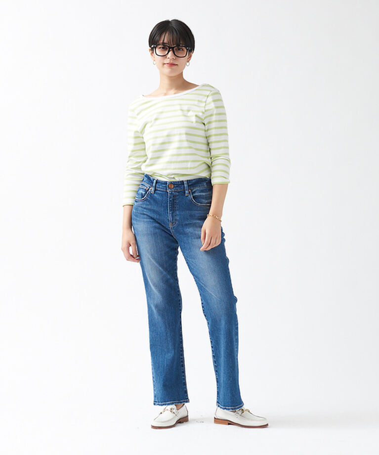 Rouge vif「バックVネック天竺ボーダープルオーバー」|Tシャツ・カットソー|