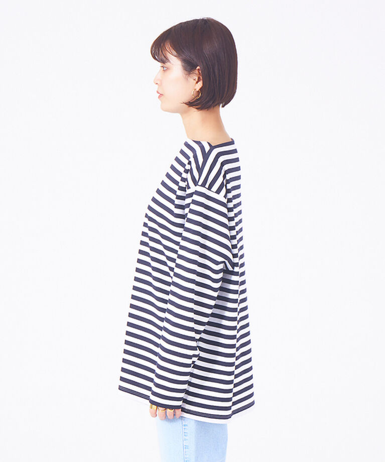 Rouge vif「ロングボーダーTカットソー」|Tシャツ・カットソー|