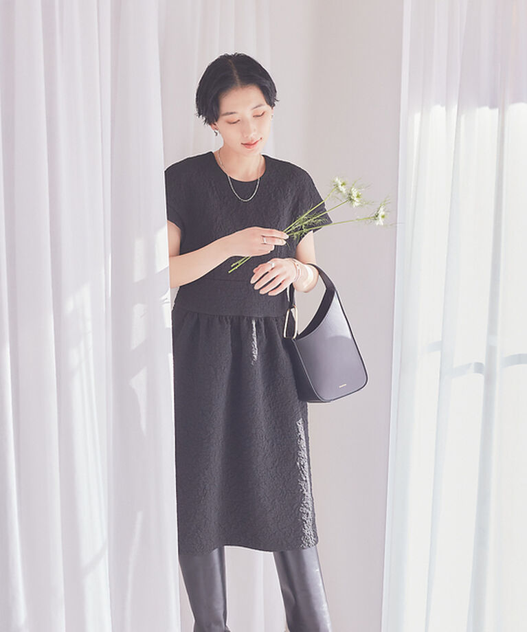 Rouge vif「【BELLE ROBE】ふくれジャガードワンピース」|ワンピース|