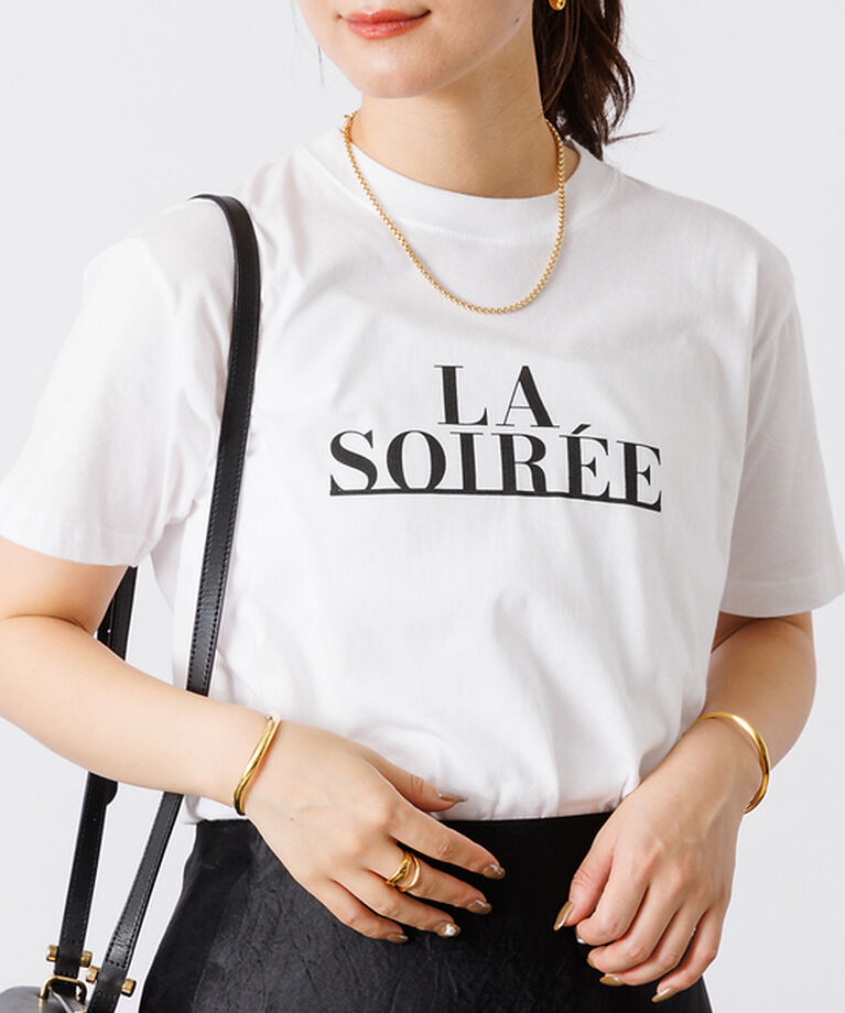 Rouge vif「フロントバックロゴ半袖Tシャツ」|Tシャツ・カットソー|ブラック