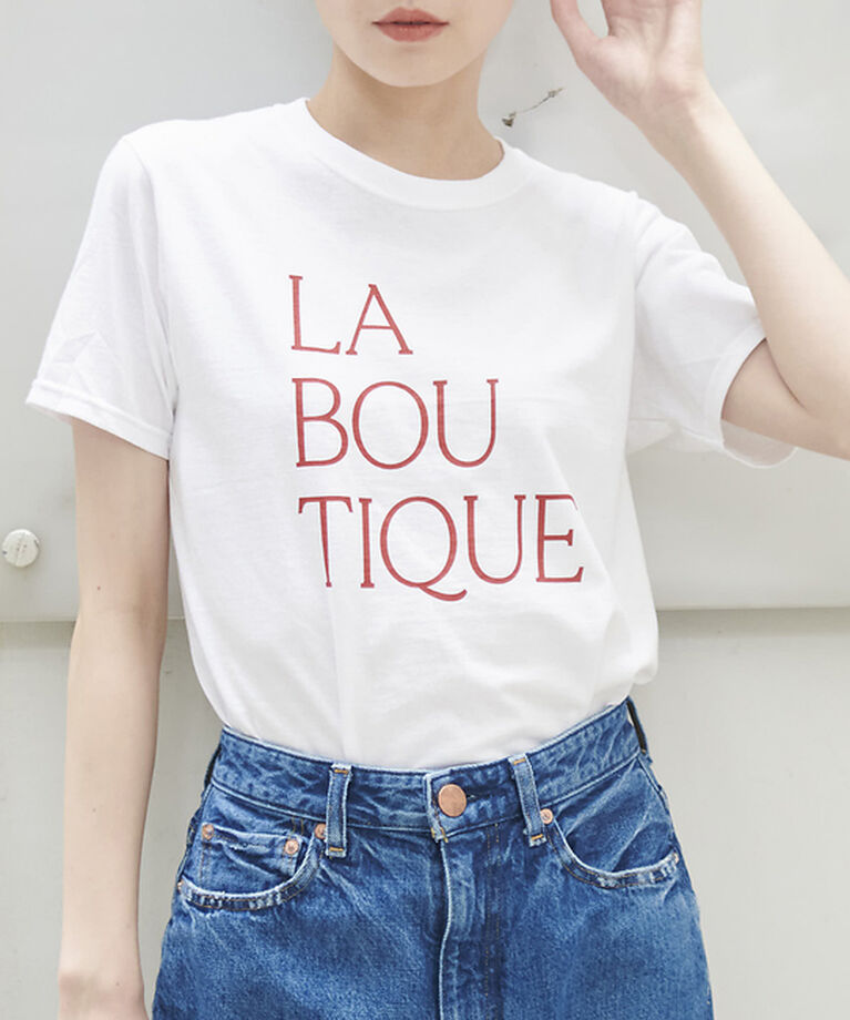 Rouge vif「前後ロゴコンパクトT」|Tシャツ・カットソー|ホワイト