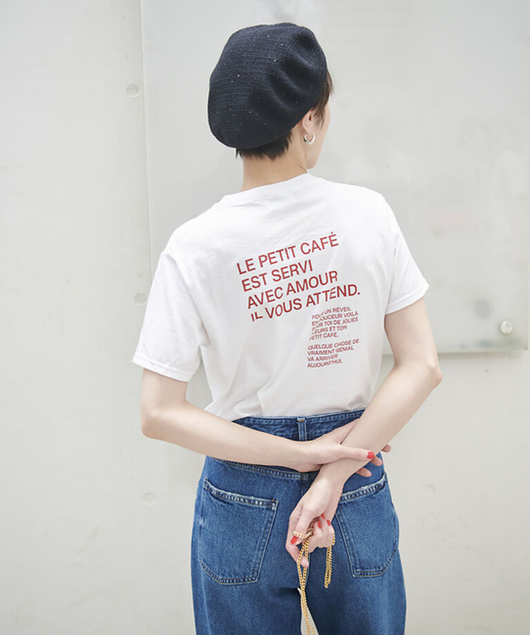 Rouge vif「前後ロゴコンパクトT」|Tシャツ・カットソー|
