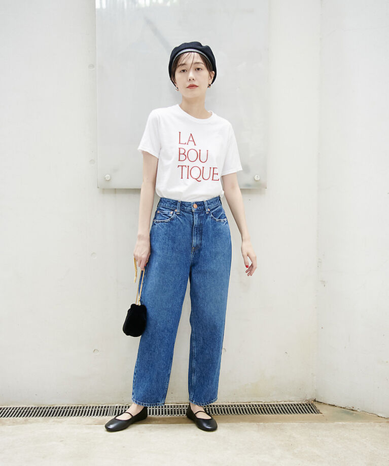 Rouge vif「前後ロゴコンパクトT」|Tシャツ・カットソー|