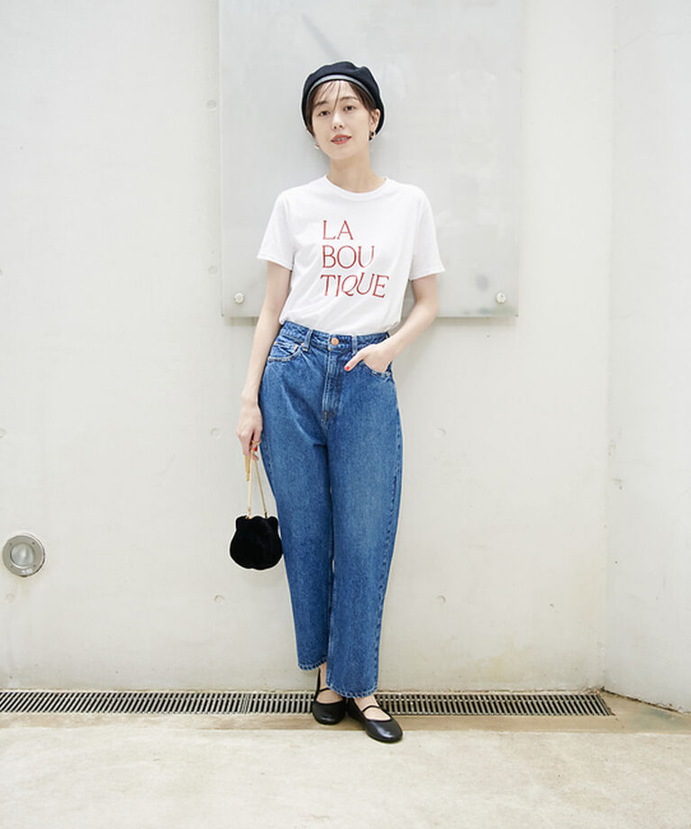Rouge vif「前後ロゴコンパクトT」|Tシャツ・カットソー|