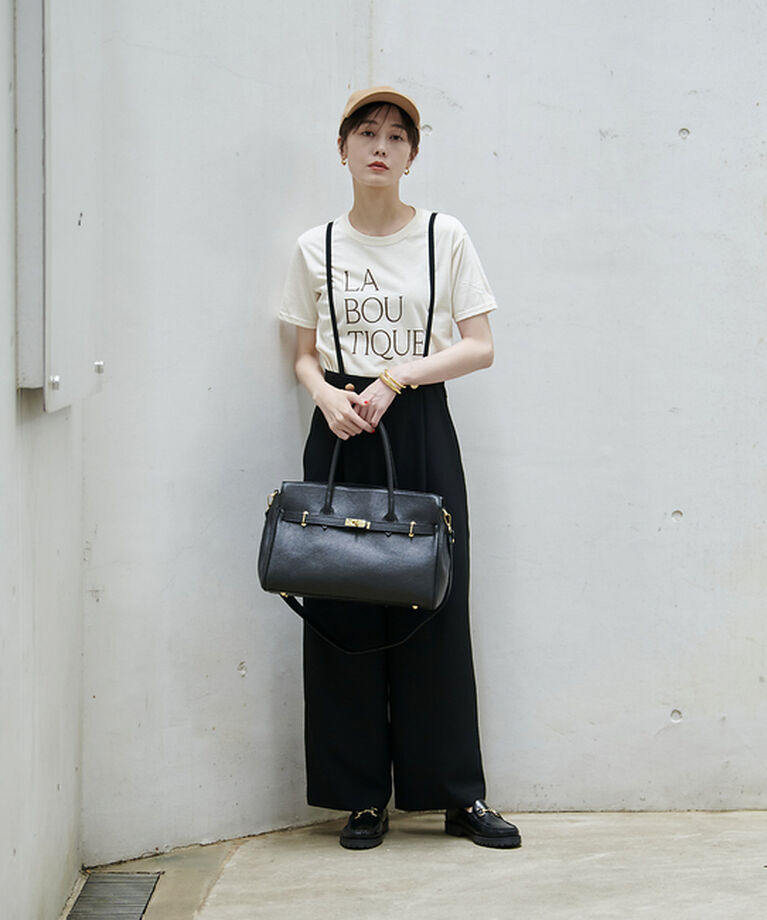 Rouge vif「前後ロゴコンパクトT」|Tシャツ・カットソー|