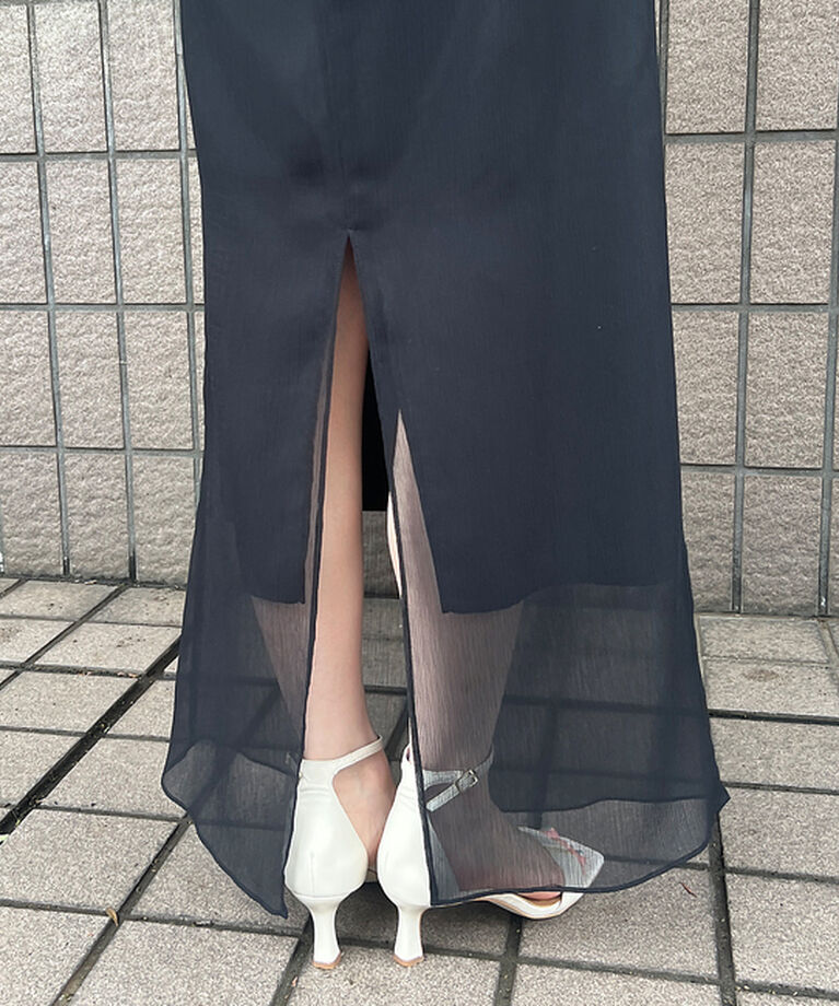 Rouge vif「楊柳シアーロングスカート」|スカート|