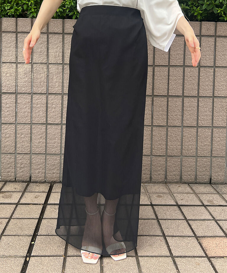 Rouge vif「楊柳シアーロングスカート」|スカート|