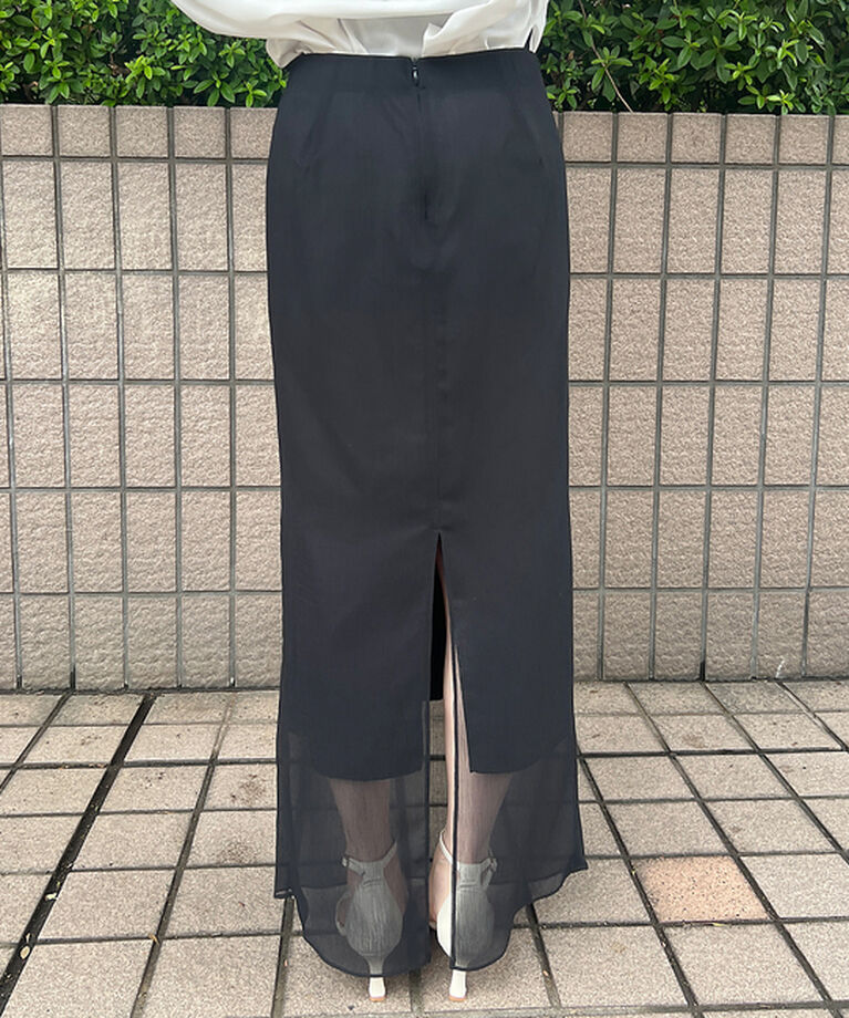 Rouge vif「楊柳シアーロングスカート」|スカート|