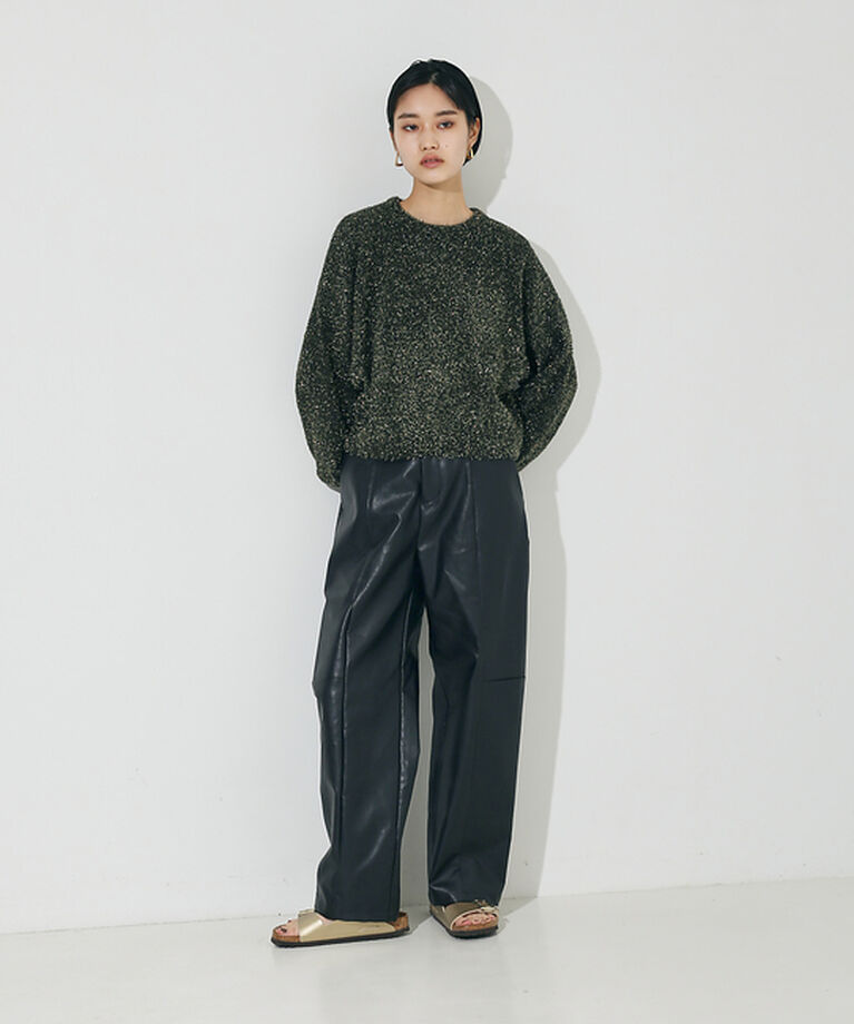 NOMINE「フェイクレザーハイウエストパンツ」|その他|