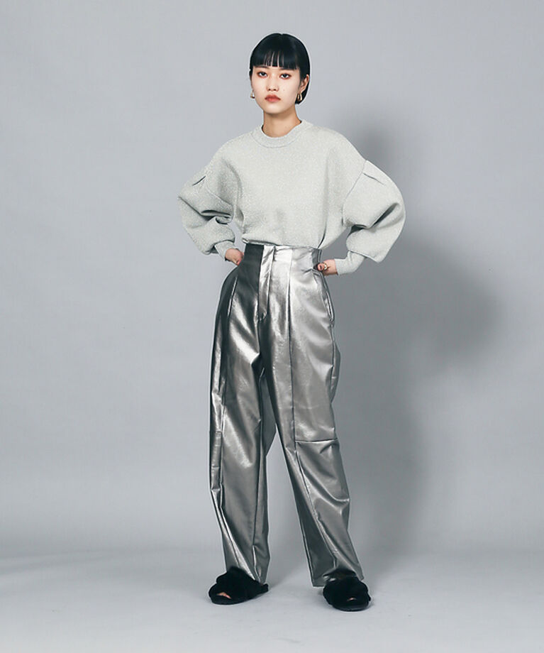 NOMINE「フェイクレザーハイウエストパンツ」|その他|