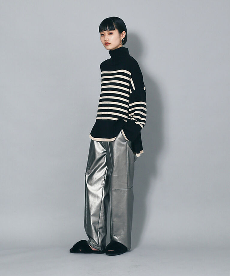 NOMINE「フェイクレザーハイウエストパンツ」|その他|