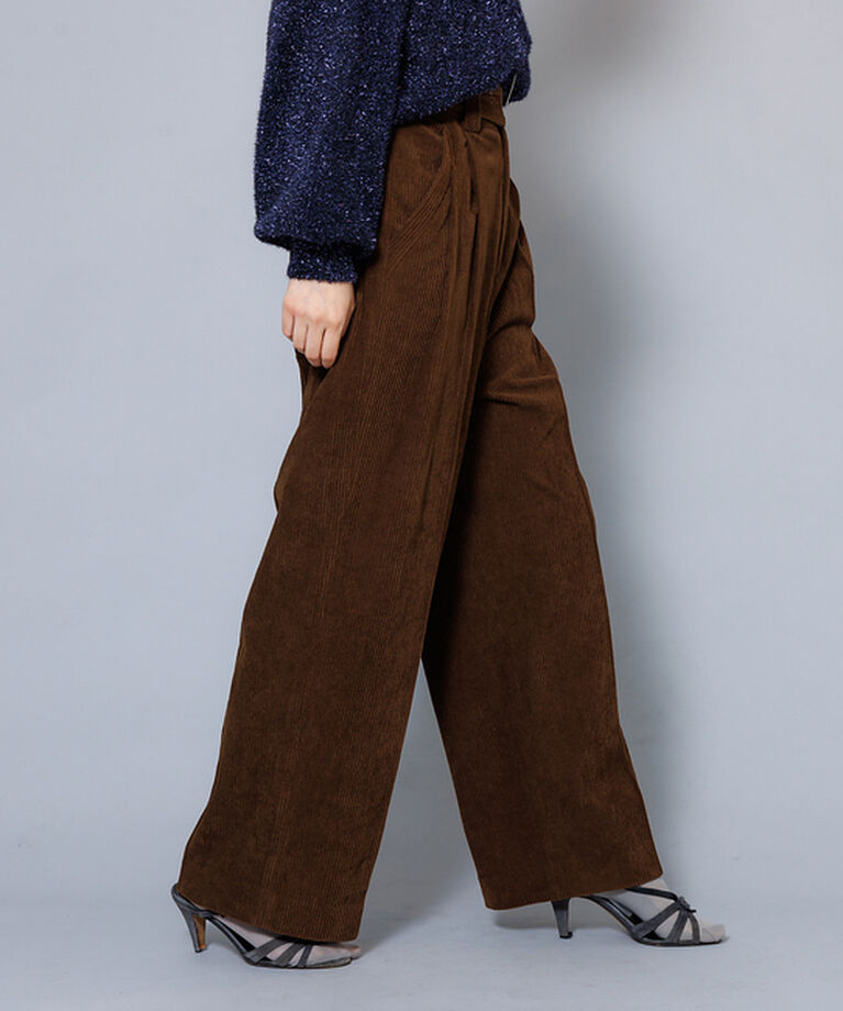 NOMINE「コールテーパードパンツ」|その他|ブラウン