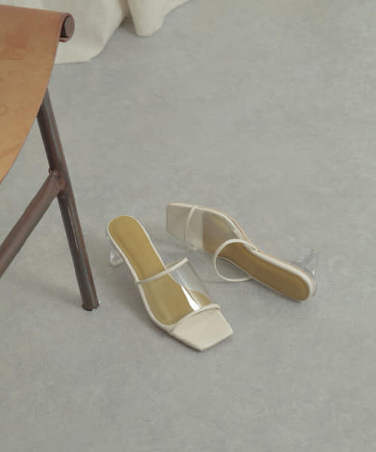 SENSE OF PLACE by URBAN RESEARCH「SENSE OF PLACE ワンバンドクリアヒールサンダル」|サンダル|IVORY