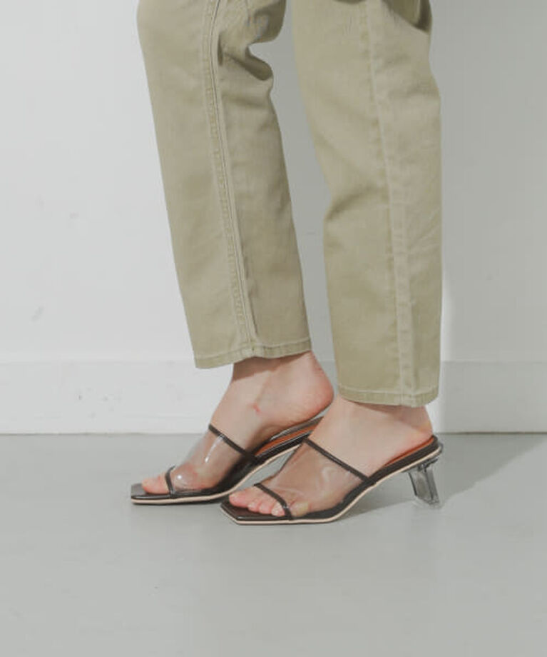 SENSE OF PLACE by URBAN RESEARCH「SENSE OF PLACE ワンバンドクリアヒールサンダル」|サンダル|BROWN
