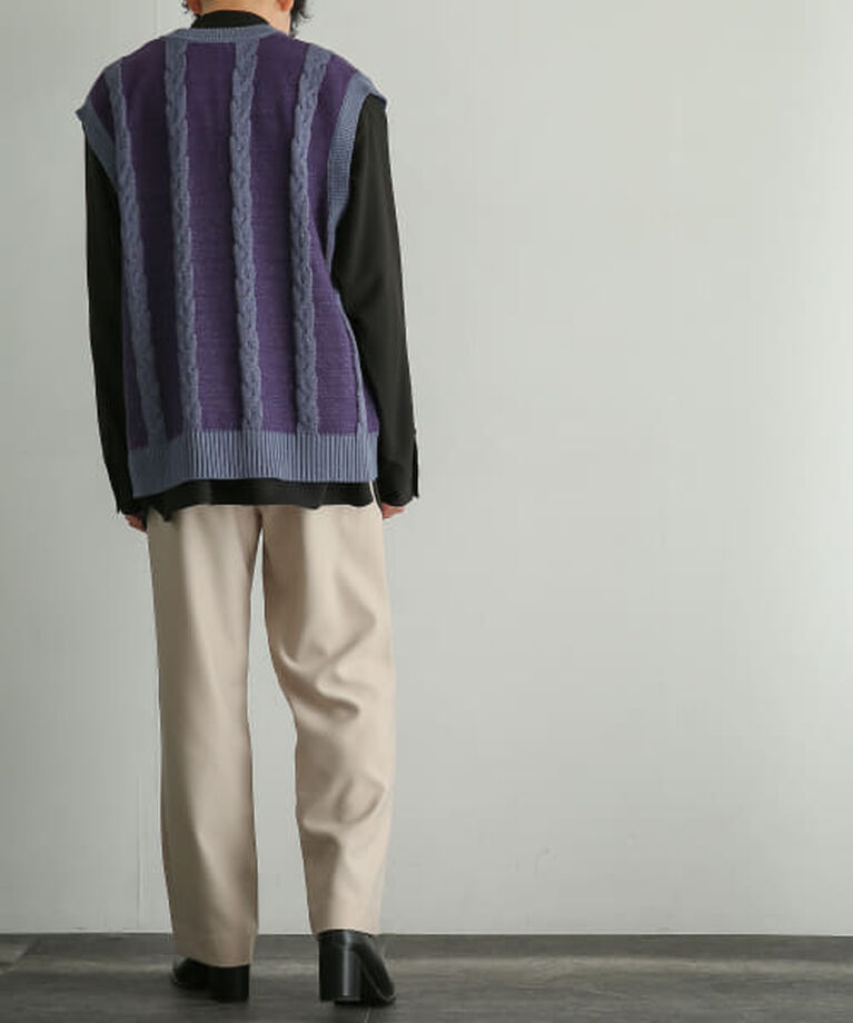 SENSE OF PLACE by URBAN RESEARCH「SENSE OF PLACE ケーブルVネックベスト」|ベスト・ジレ|