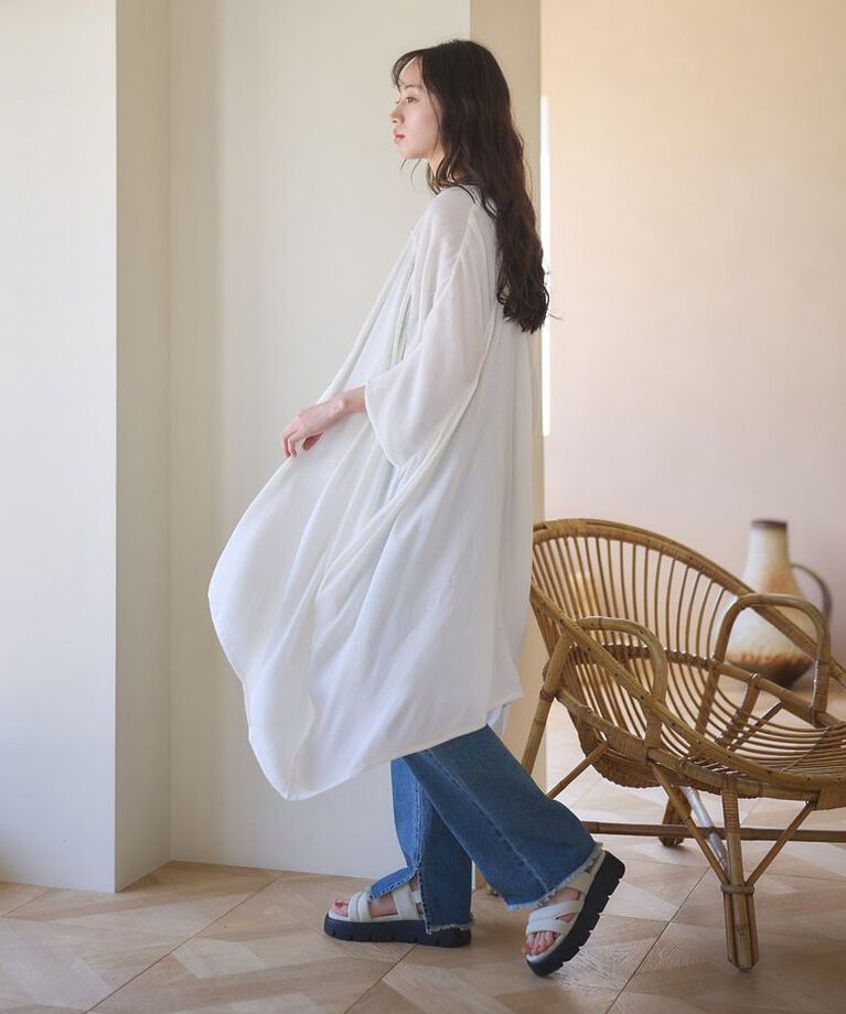 earth music&ecology「レーヨンビッグシャツチュニック　25SS 夏」|チュニック|