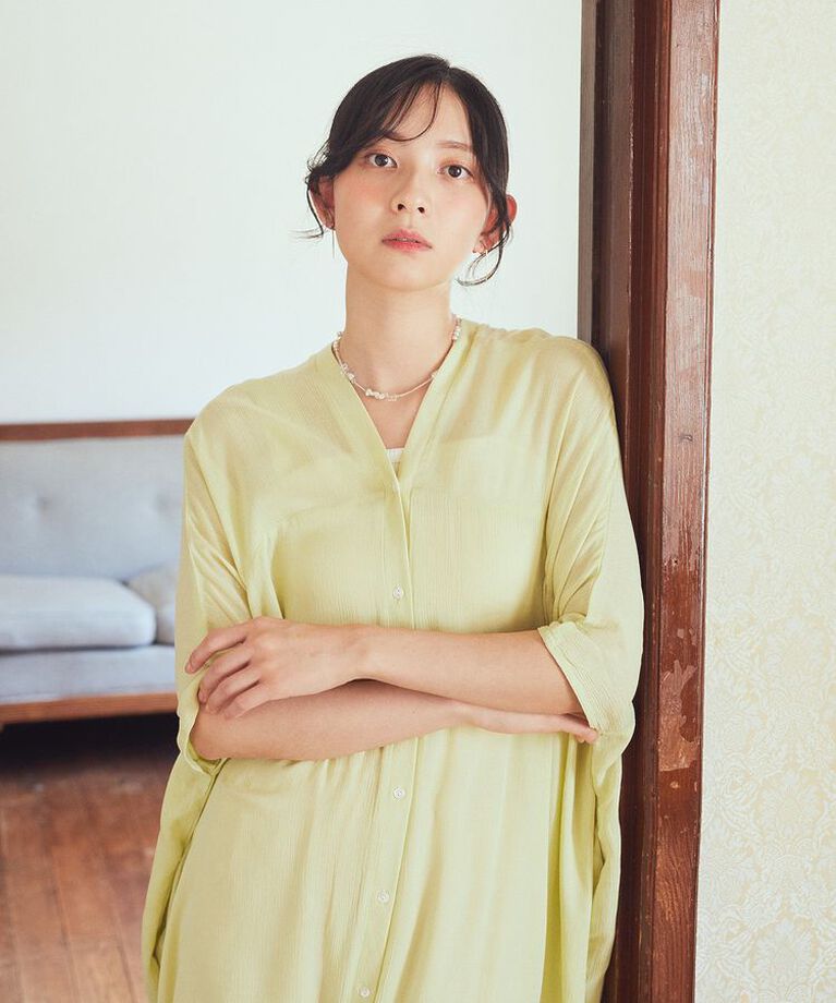 earth music&ecology「レーヨンビッグシャツチュニック　25SS 夏」|チュニック|