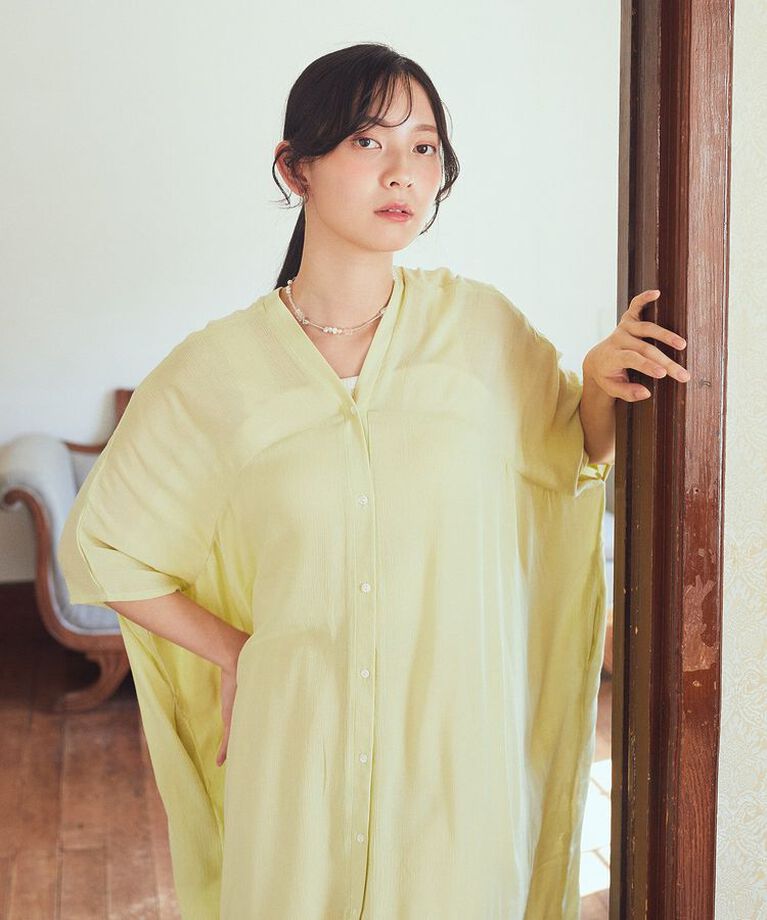 earth music&ecology「レーヨンビッグシャツチュニック　25SS 夏」|チュニック|