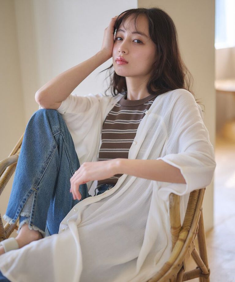 earth music&ecology「レーヨンビッグシャツチュニック　25SS 夏」|チュニック|