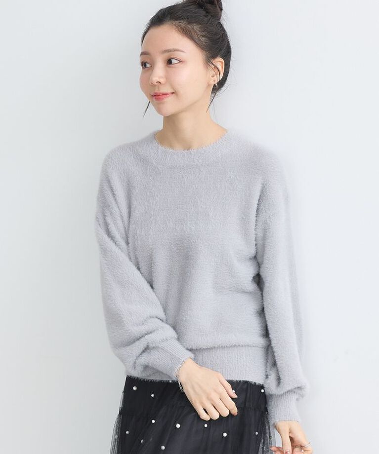 earth music&ecology「ミニシャギープルオーバー」|ニット・セーター|Light Gray