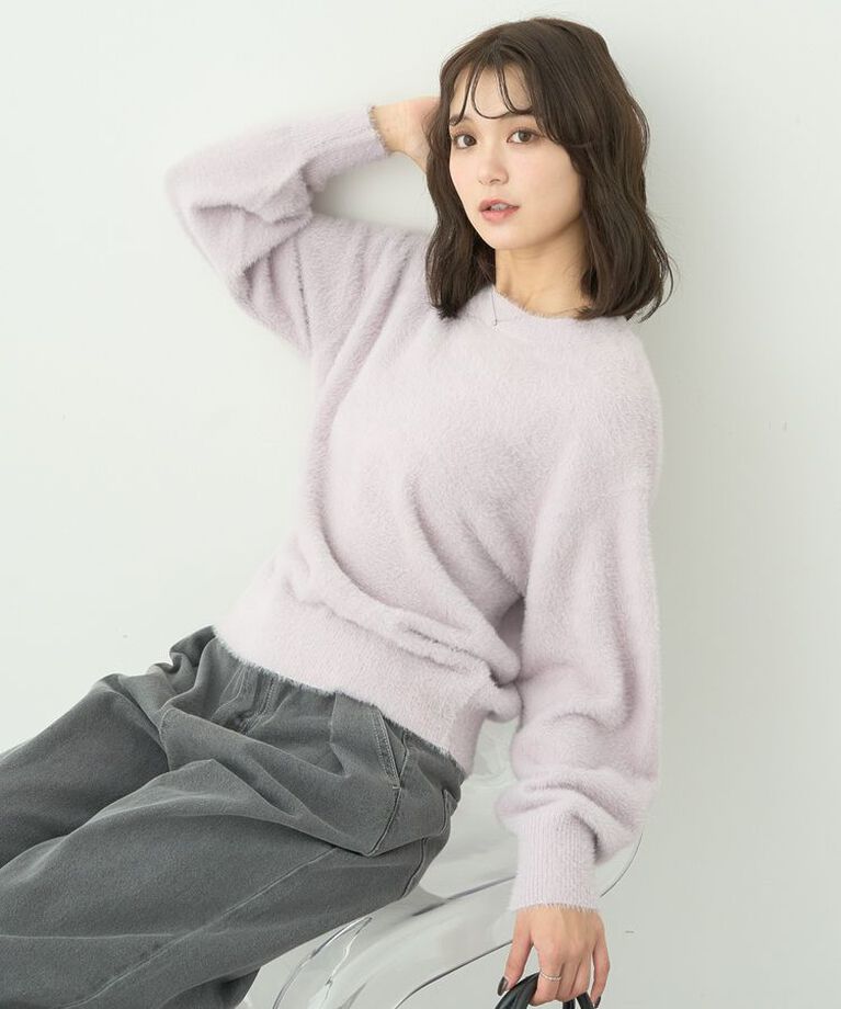 earth music&ecology「ミニシャギープルオーバー」|ニット・セーター|Lavender