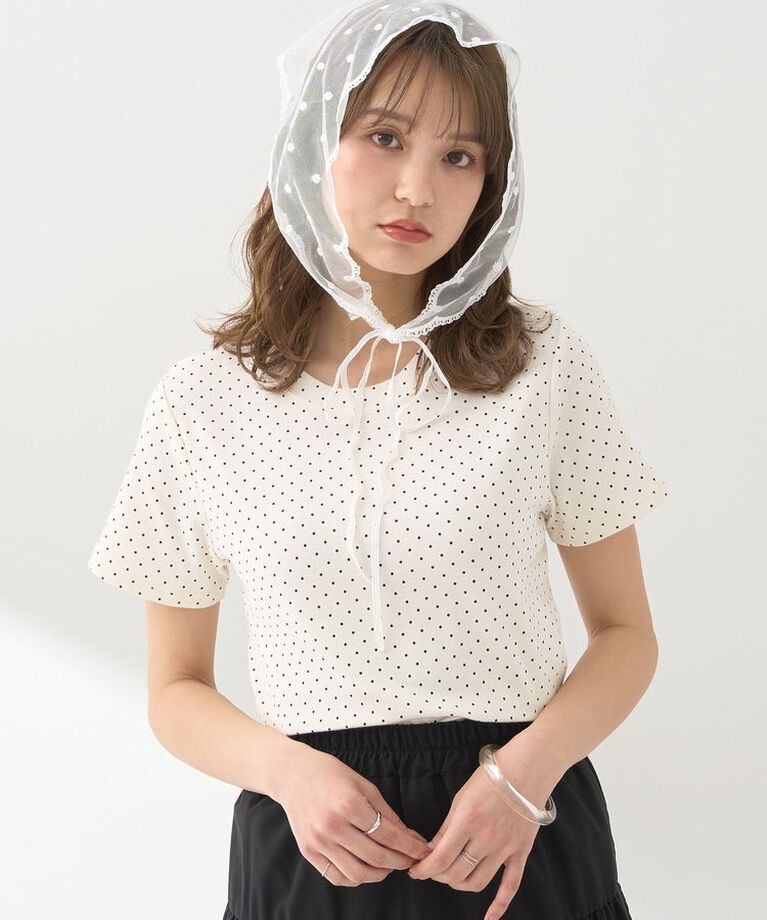 earth music&ecology「ドットプリントTシャツ」|Tシャツ・カットソー|
