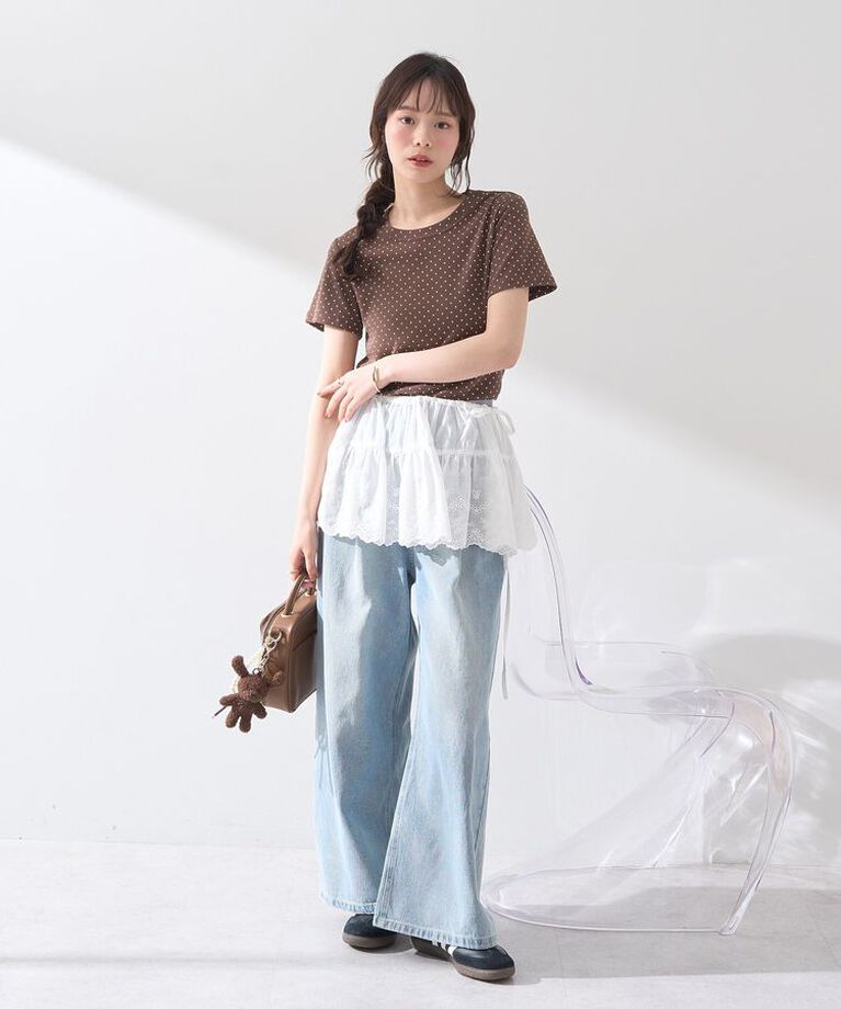earth music&ecology「ドットプリントTシャツ」|Tシャツ・カットソー|