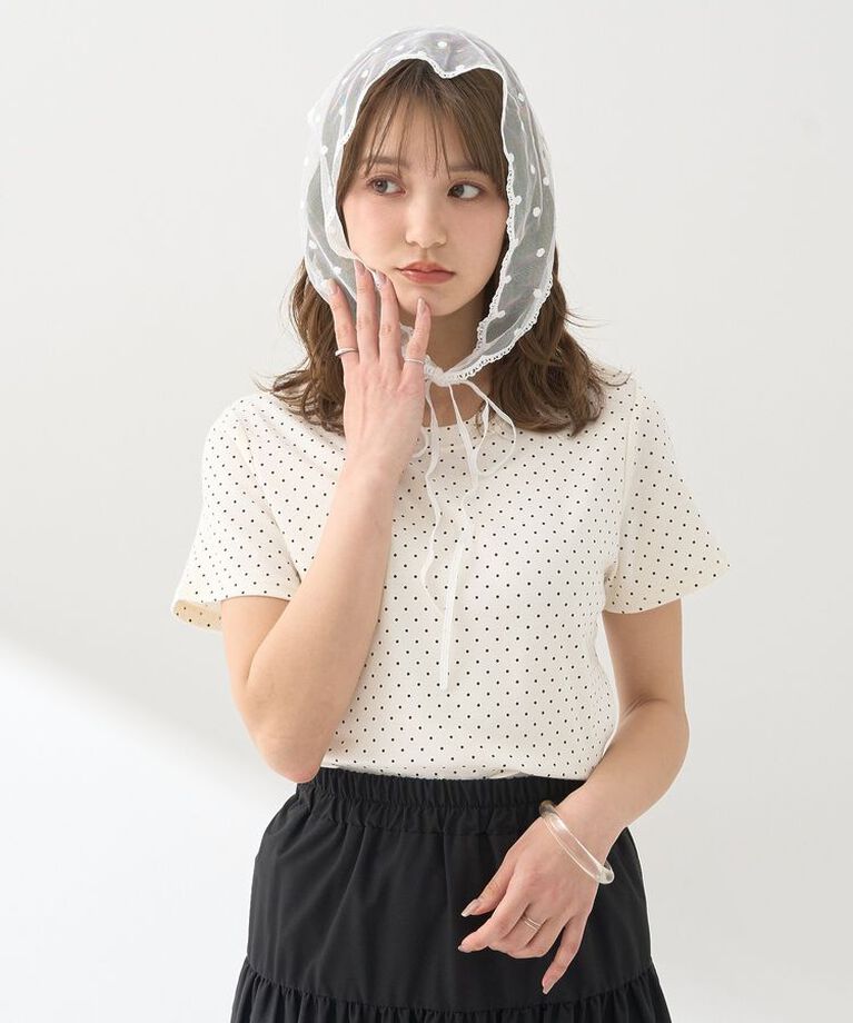 earth music&ecology「ドットプリントTシャツ」|Tシャツ・カットソー|