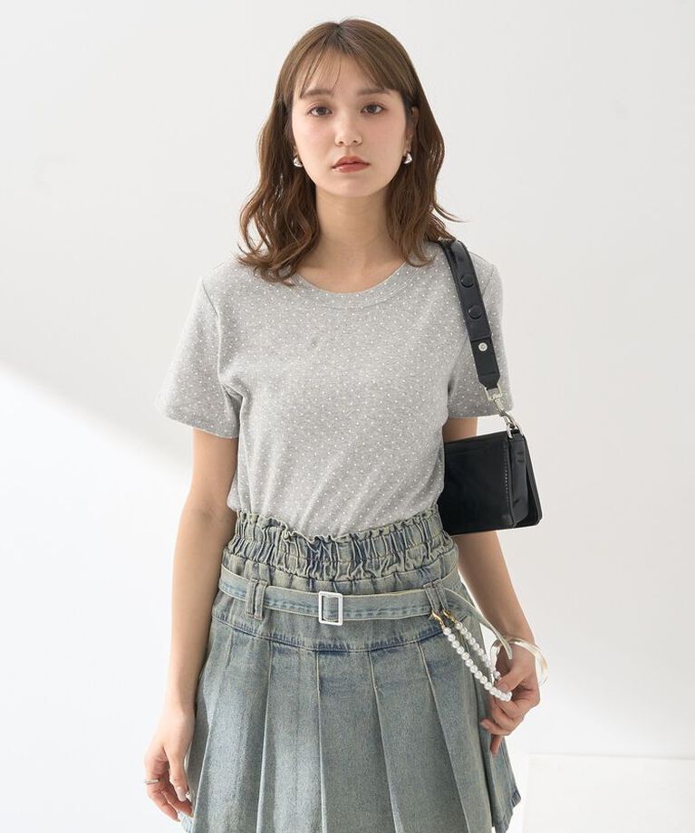 earth music&ecology「ドットプリントTシャツ」|Tシャツ・カットソー|