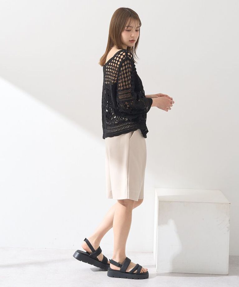 earth music&ecology「クロシェ風プルオーバー」|Tシャツ・カットソー|