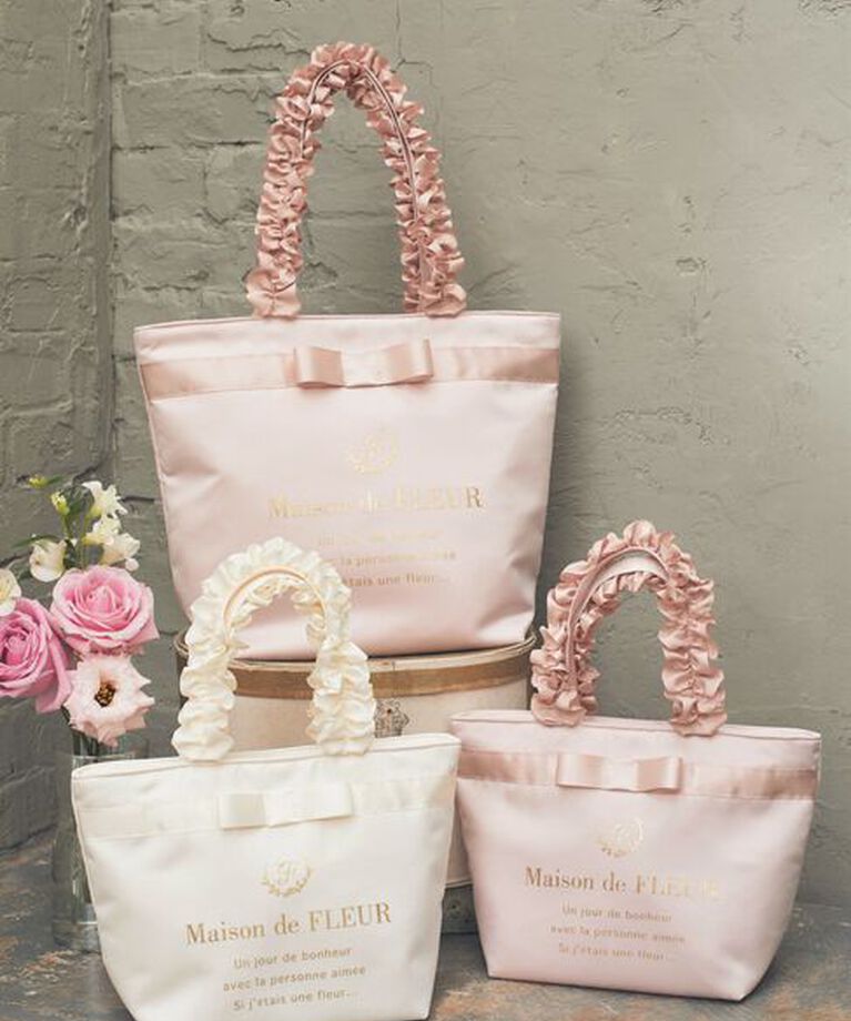 Maison de FLEUR「ブランドロゴフリルハンドルトートMバッグ」|トートバッグ|