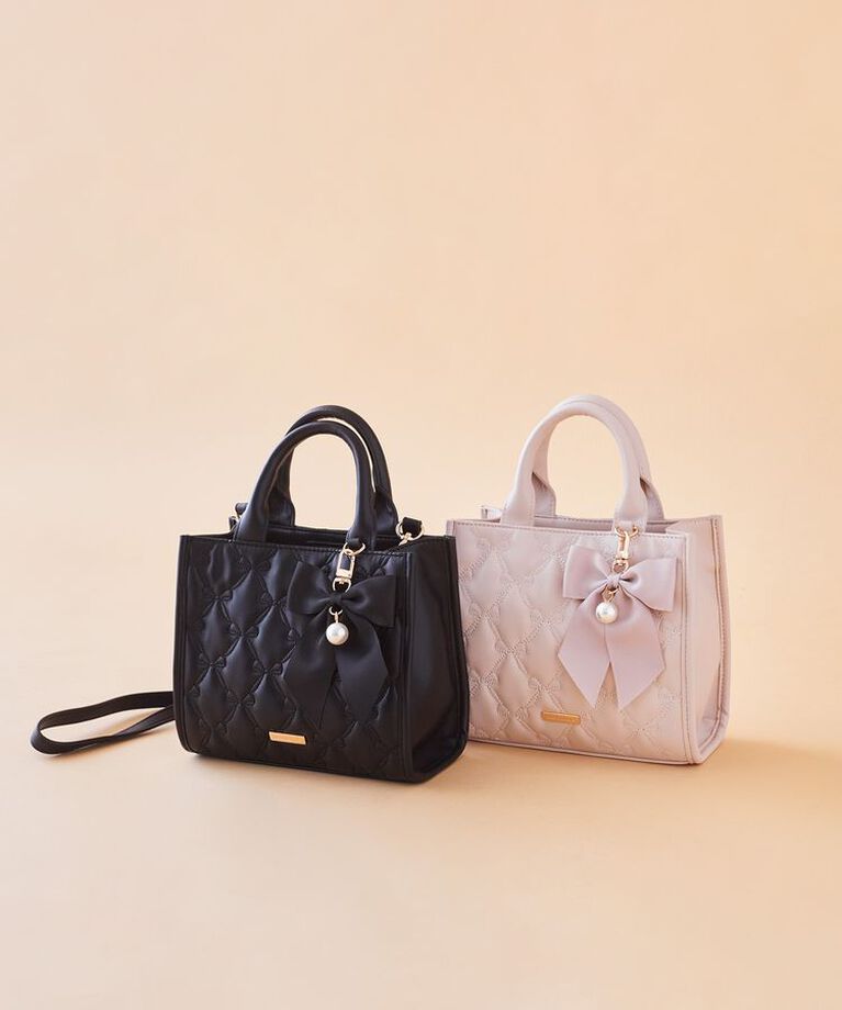 Maison de FLEUR「あこがれのリボンキルティング2wayトートバッグ」|トートバッグ|