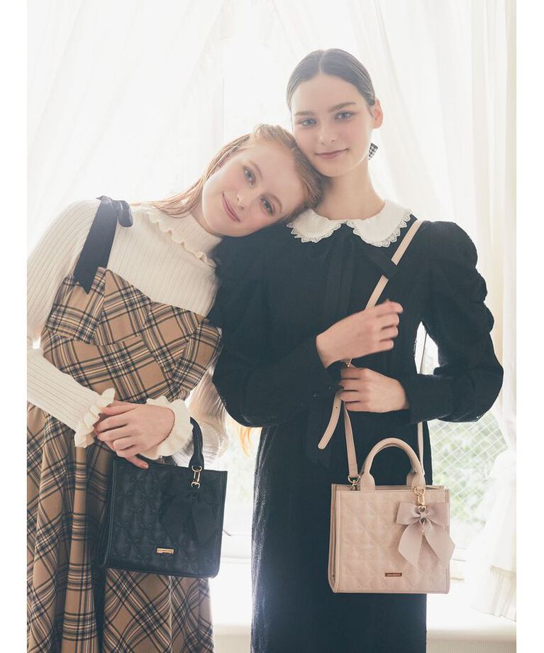 Maison de FLEUR「あこがれのリボンキルティング2wayトートバッグ」|トートバッグ|