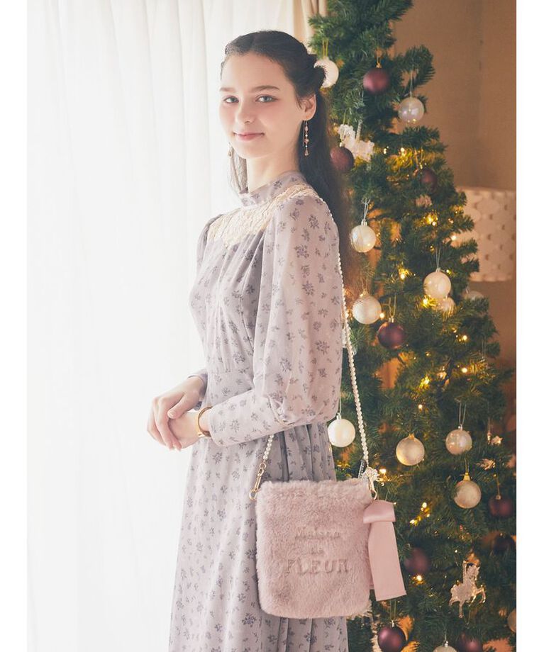 Maison de FLEUR「メモリアルファーパールミニショルダーバッグ」|ショルダー・メッセンジャー|ピンク