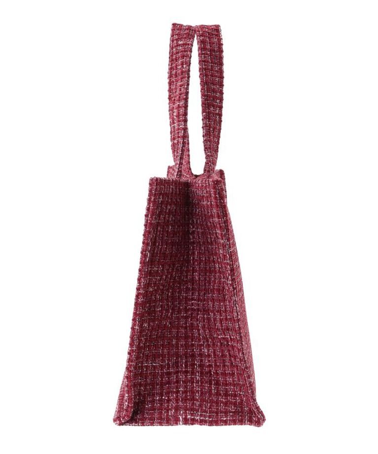 Maison de FLEUR「ピンクツイードパールリボンスクエアトートバッグ」|トートバッグ|