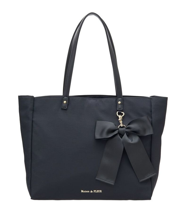 Maison de FLEUR「リボンチャーム付き3ルームトートバッグ」|トートバッグ|