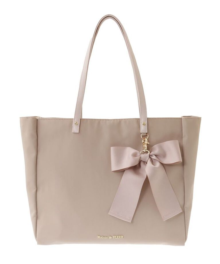 Maison de FLEUR「リボンチャーム付き3ルームトートバッグ」|トートバッグ|