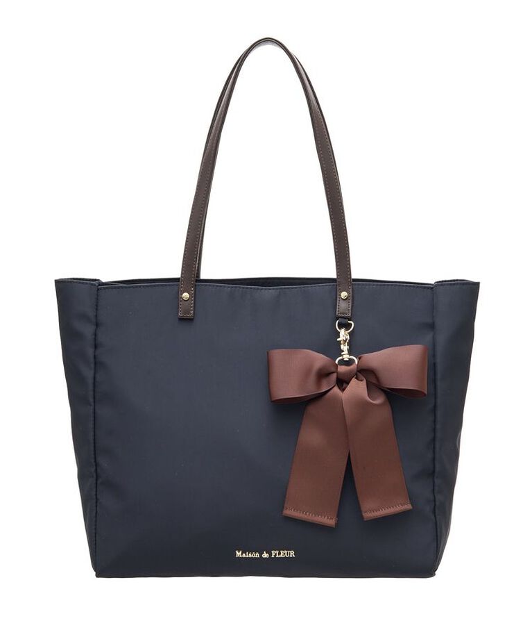 Maison de FLEUR「リボンチャーム付き3ルームトートバッグ」|トートバッグ|