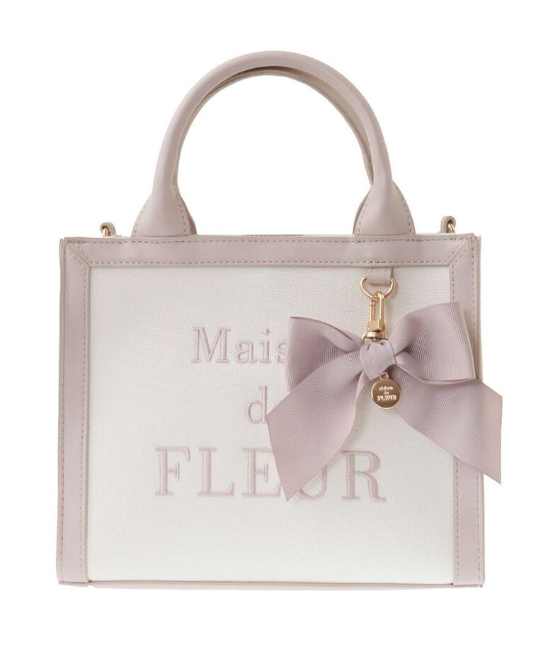 Maison de FLEUR「ロゴ刺繍キャンバス2Wayトートバッグ」|トートバッグ|