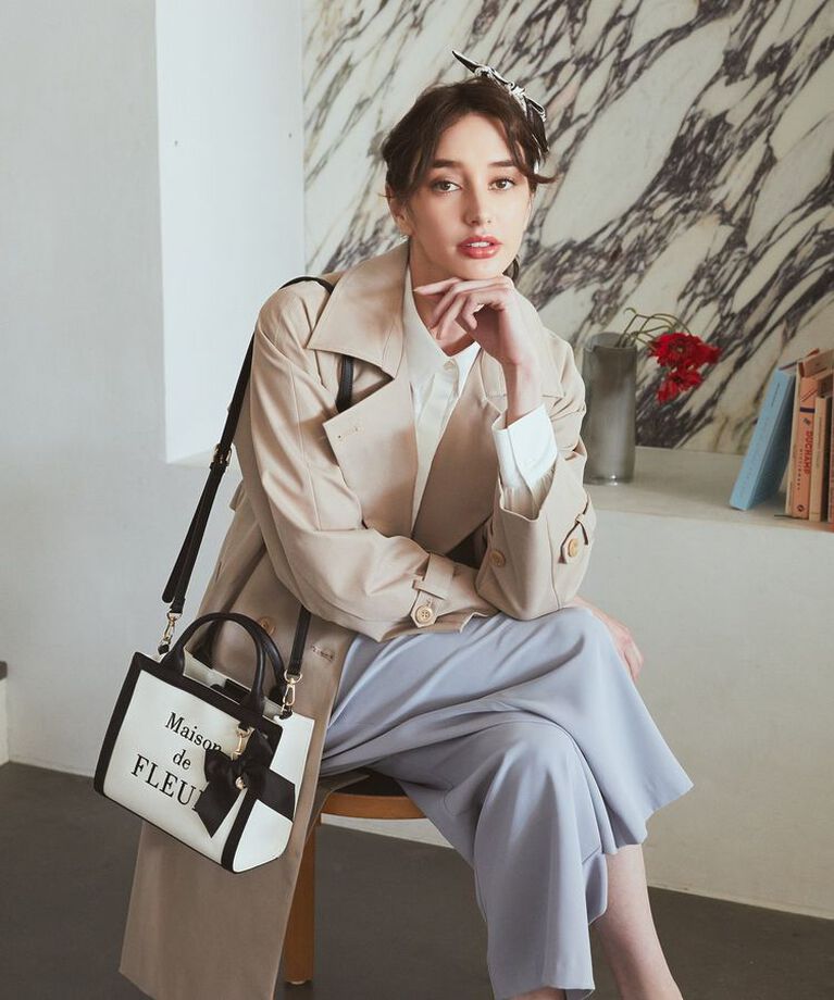 Maison de FLEUR「ロゴ刺繍キャンバス2Wayトートバッグ」|トートバッグ|