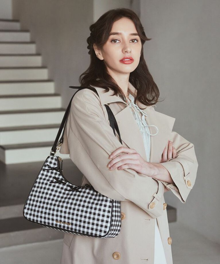 Maison de FLEUR「ナローリボンショルダーバッグ」|ショルダー・メッセンジャー|ギンガムチェック