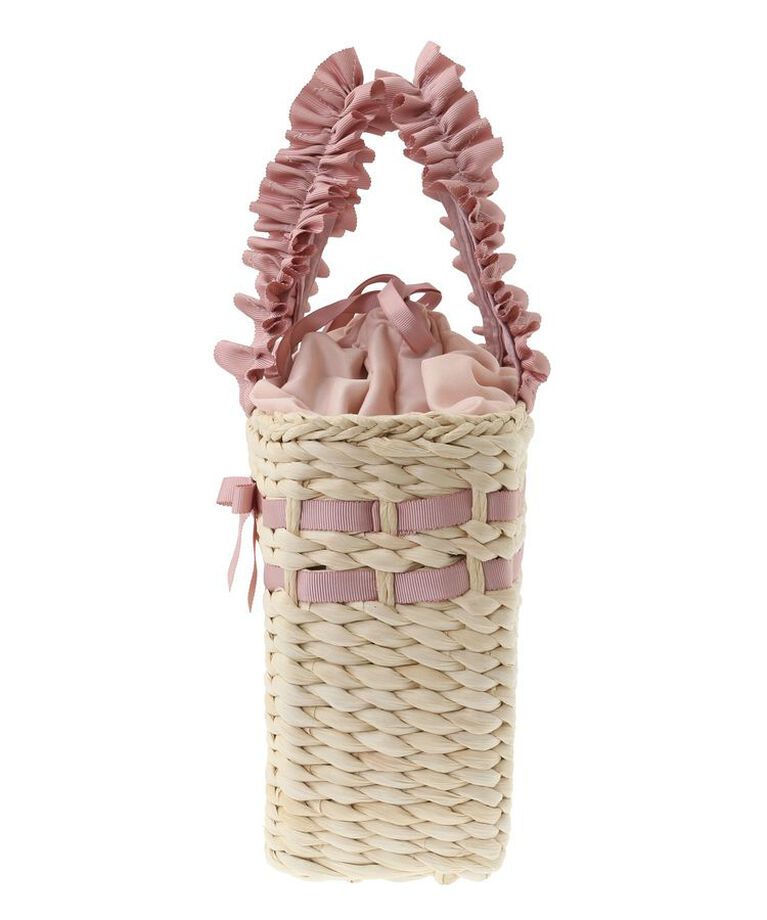 Maison de FLEUR「フリルハンドルメイズリボンカゴバッグ」|ハンドバッグ|