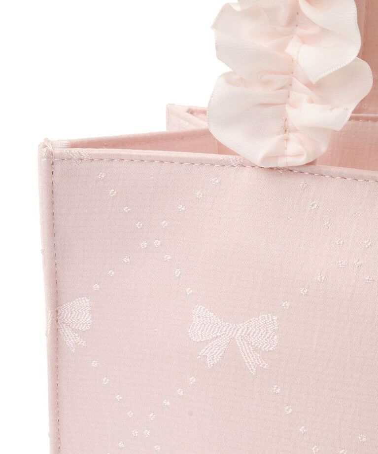 Maison de FLEUR「EC限定リボン柄ジャカードスクエアトートS」|トートバッグ|