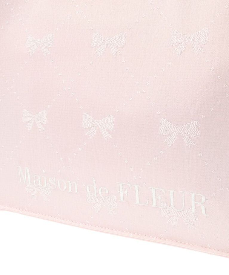 Maison de FLEUR「EC限定リボン柄ジャカードスクエアトートS」|トートバッグ|
