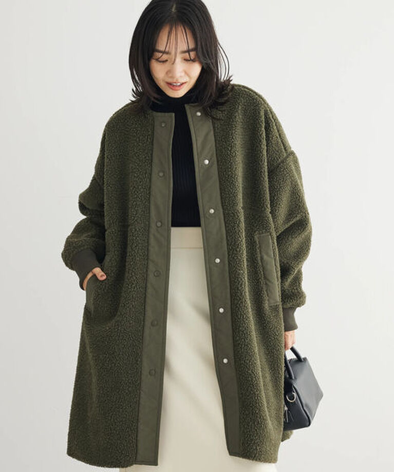 Green Parks「ロングボアコート」|その他|Khaki