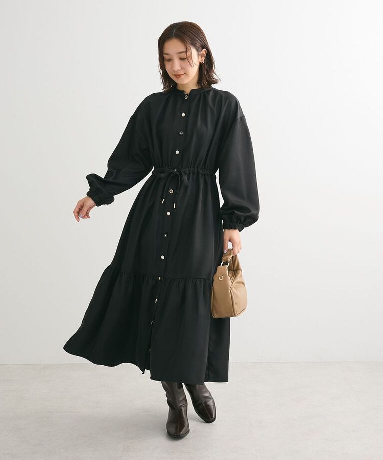 Green Parks「・ELENCARE DUE イロイロ釦ワンピース」|ワンピース|ブラック